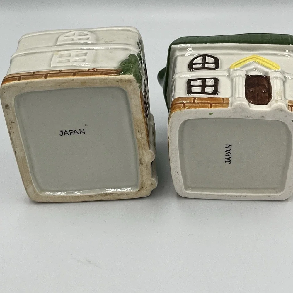 Vintage Jay Imports Cottages Ceramic Sugar & Creamer Set‎ Cottage Farmhouse Core